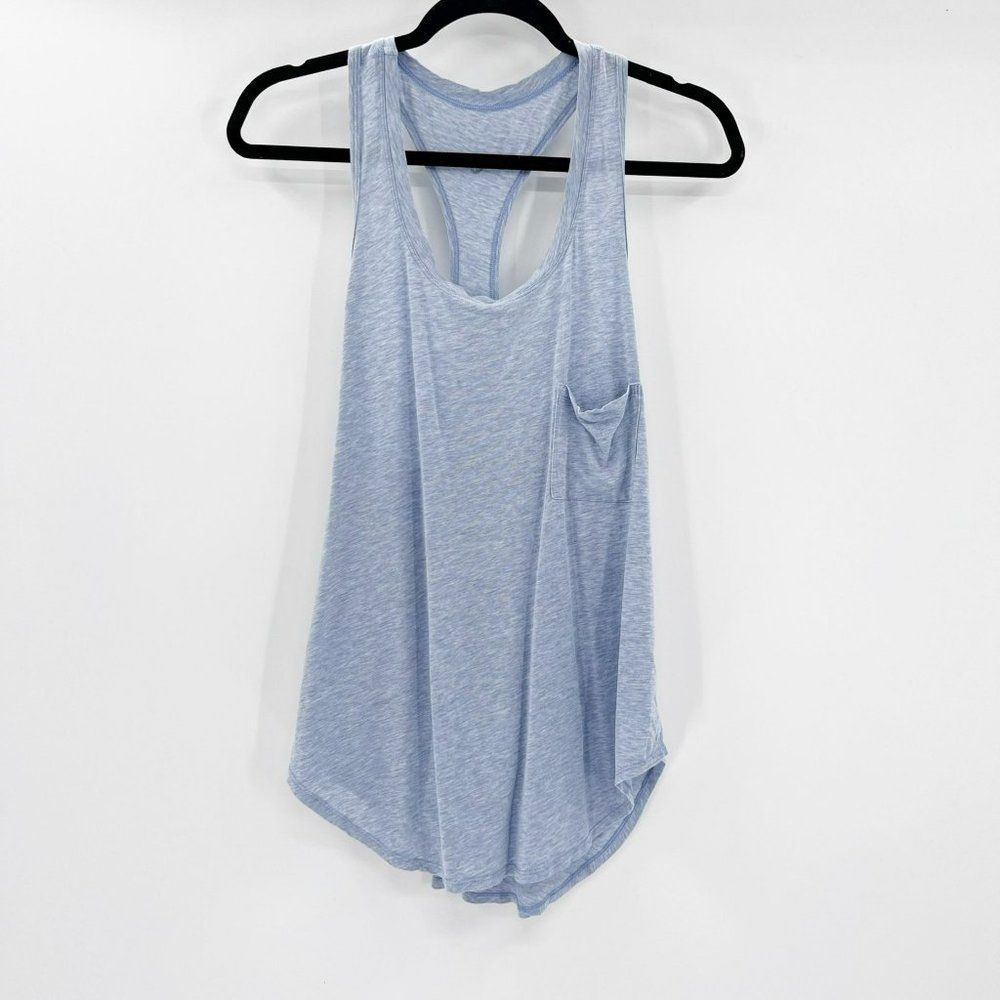 Lululemon Women's Cotton Blue Racerback Workout Top Size 8